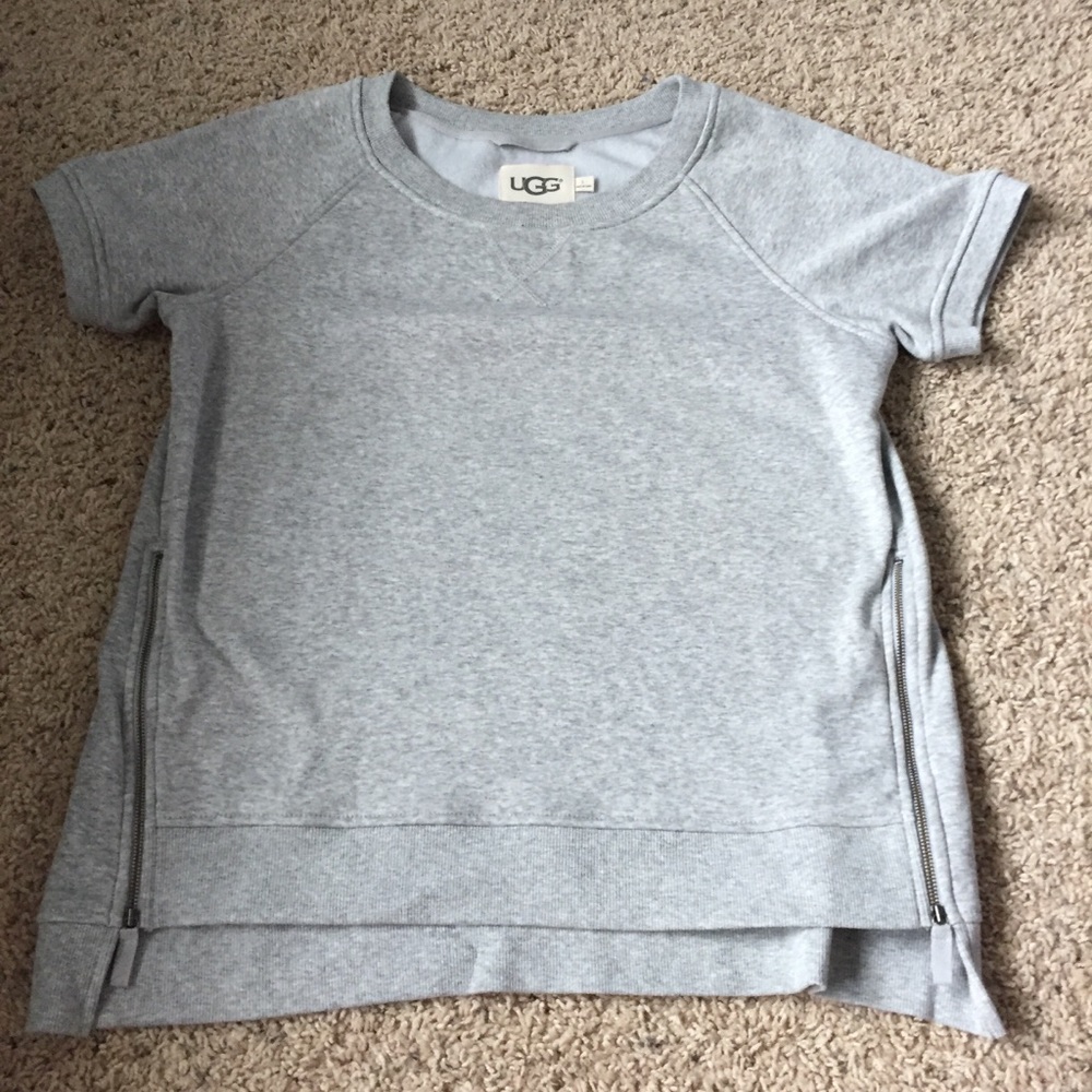 UGG T-Shirt Lined Zipped Top Cozy New Size Large